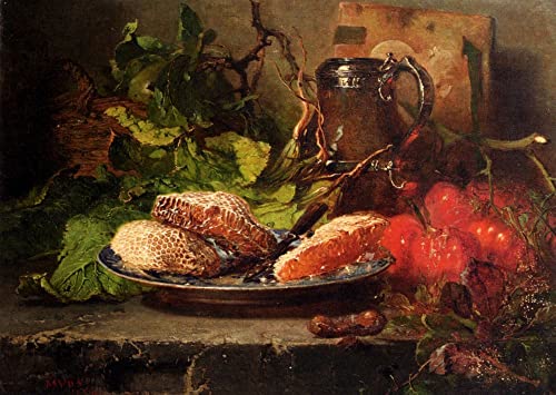 Lienzo vintage 60x90cm para decoración del hogar, pintura artística de bodegón de Maria Vos