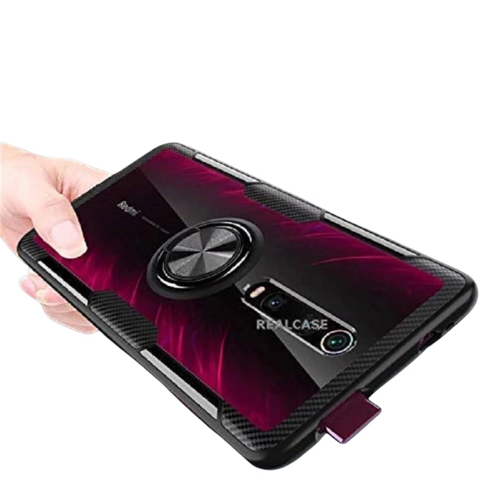 REALCASE Redmi K20/ K20 Pro Back Cover Case | Carbon Fiber Design Clear Crystal Anti-Scratch Back with Ring Case Back Cover for Redmi K20/K20 Pro (TPU & German Glass, Black) (B07VTSDZZ3) Amazon Price History, Amazon Price Tracker