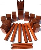 Kubbspel Classic Kubb Game Set Official U.S. Tournament Regulation Size Premium Dark Finish Hardwood
