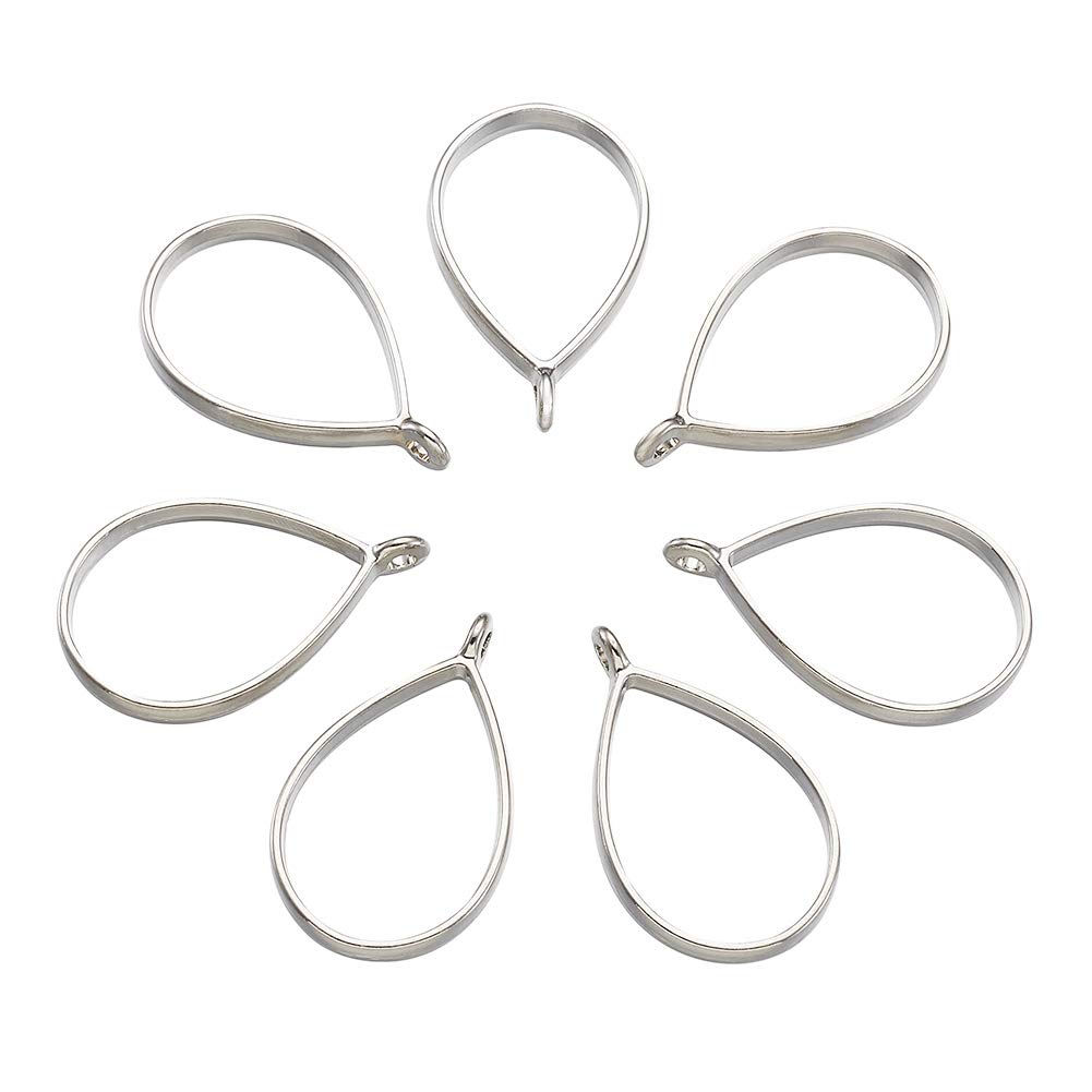 Cheriswelry 10pcs Open Bezel Frame Pendants Charm Geometric Drop Hollow Frame Trays Molds for DIY Resin Jewellry Crafts Making โ image 1