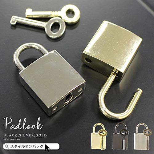 HAMANO バッグシルバーゴールド南京錠鍵付きヘラクライスト シール 赤