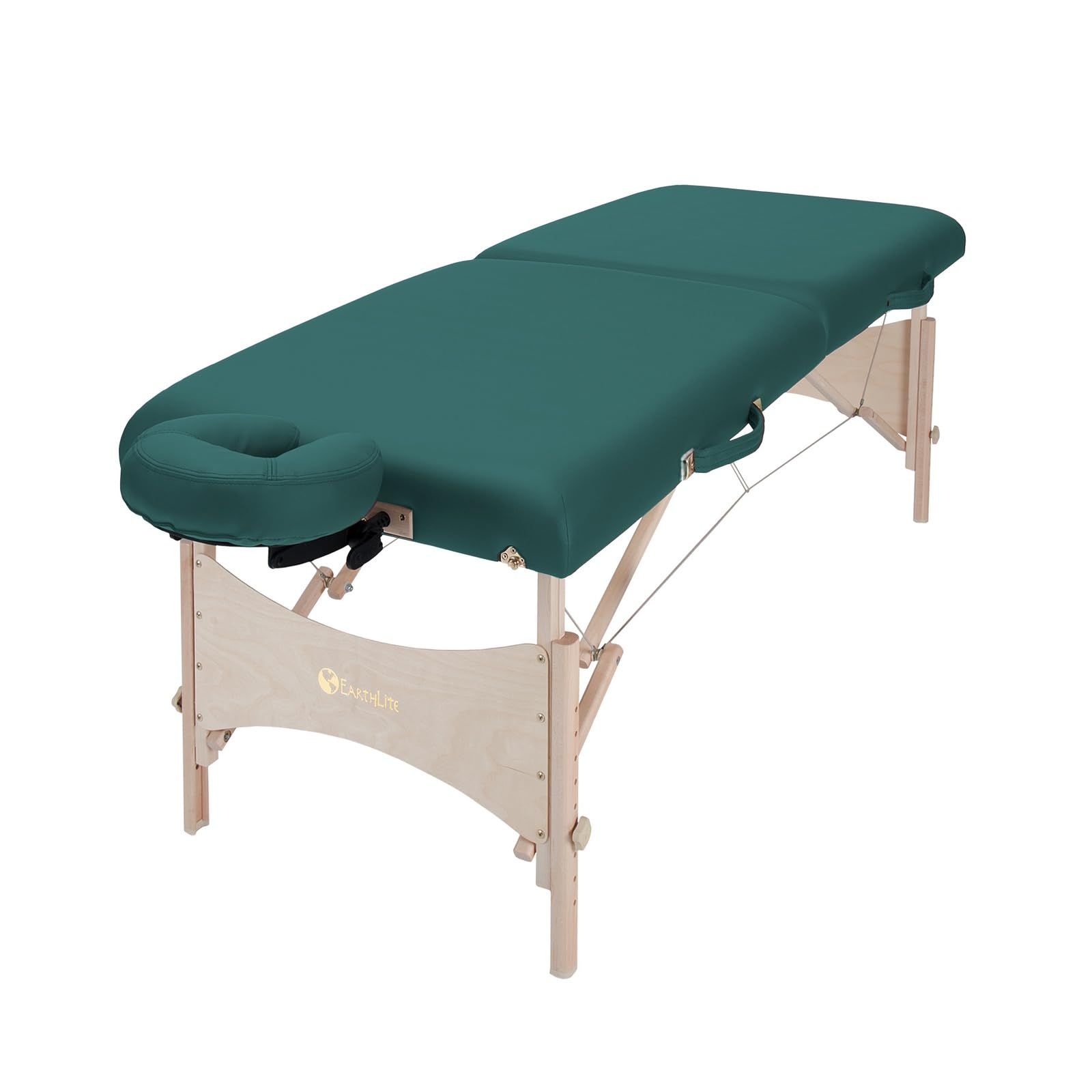 EARTHLITE Portable Massage Table HARMONY DX – Foldable Physiotherapy/Treatment/Stretching Table, Eco-Friendly Design, Hard Maple, Superior Comfort incl. Face Cradle & Carry Case (30" x 73")