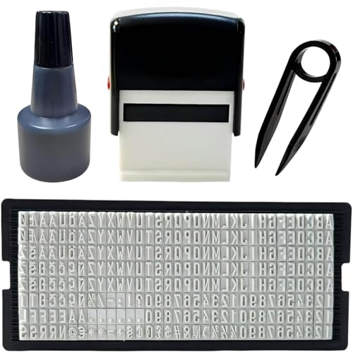 Egoaugx Rubber Custom Stamp Self Inking Name Return Address Letter Date Stamps Personalized Customized Stamper for Business with Ink Pad (Black)