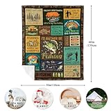 JUCIPAY Fishing Gifts for Men/Women, Fishing Blanket 60"x50", Cool Funny Fishing Gifts for Teen Boys, Fish Themed Blanket