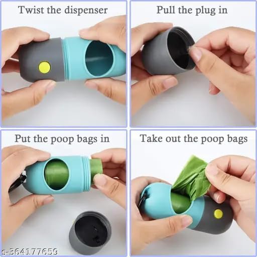 Image of Disposable Diaper Bags for Baby - 120 Bags (8 Rolls) with 1 Dispenser | Scented, Leak-Proof & Biodegradable Nappy Disposal Bags for Travel, Wet Clothes & Pet Poop