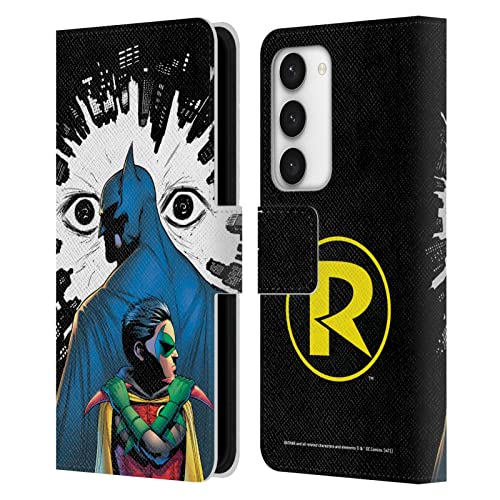 Funda de cuero tipo libro de Robin DC Comics #22 para móvil Samsung Galaxy S23 5G con tarjetero