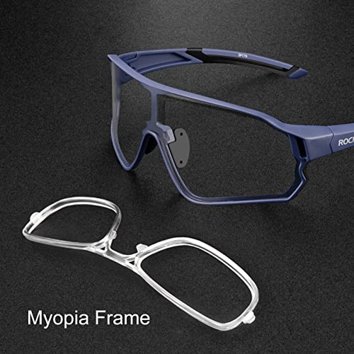 Image of ROCKBROS Photochromic Sunglasses for Men Cycling Sunglasses Sports Bike Glasses (Blue)