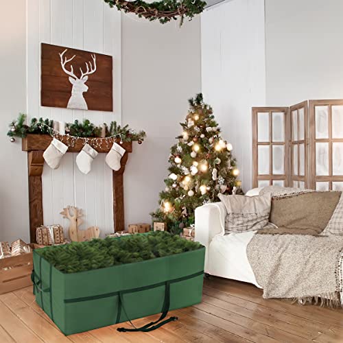 Elf Stor Heavy Duty Canvas Christmas Tree Storage Bag With Straps, Fits Up To 9 Ft Tree, Green #TOP4