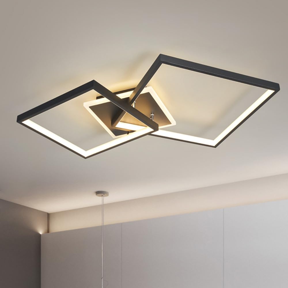 Plafonnier LED moderne pour chambre et cuisine lumineuse avec télécommande