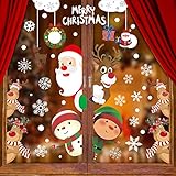 Pegatinas navideñas estáticas para ventanas de diseño especial, originales y únicas, ideales para decoraciones navideñas para ventanas.