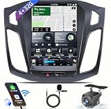 Car Radio Stereo for Ford Focus 2012-2018: Upgrade 8 Core 4+32G Android 13 10.4 Inch Touch Screen Head Unit - 5GWiFi CarPlay Andriod Auto Bluetooth RDS AM FM DSP GPS Navigation Backup Camera SWC -  Jufodrca
