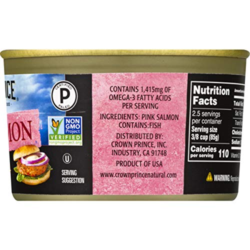 Crown Prince Natural Pink Salmon, 7.5-Ounce Can #TOP1