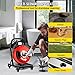 VEVOR 50FT x 1/2Inch Sewer Snake Cleaning Machine on 4 Wheels Electri Drain Auger with 4 Cutters & Foot Switch for 1''-4'' Pipes, Red, Black