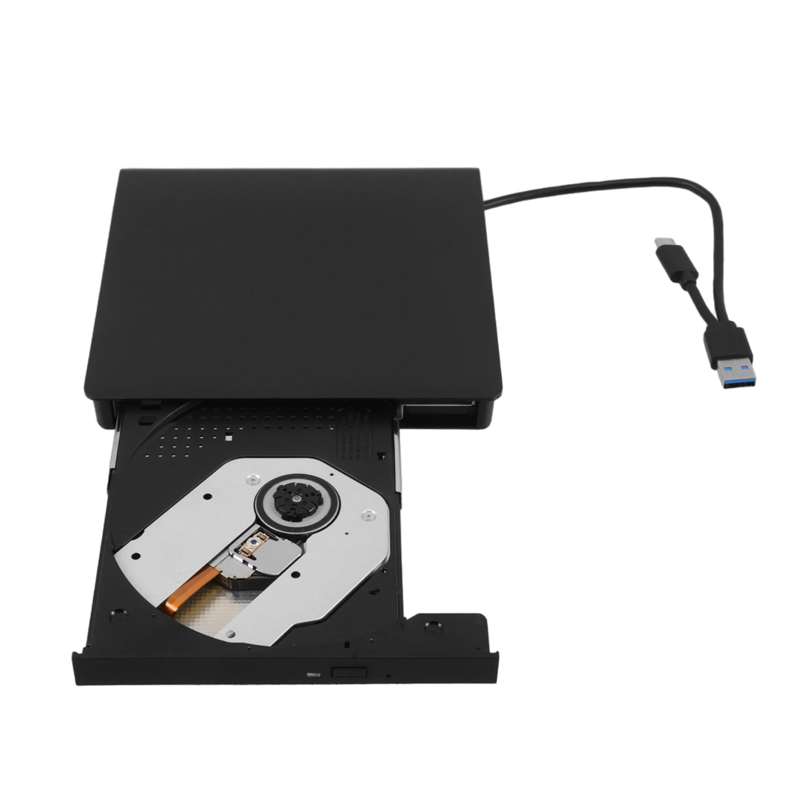 Holibanna Registratore con unità ottica lettore CD unità dvd USB esterna lettore dvd esterno per laptop unità disco esterna per laptop unità disco USB Disc drive Metallo Black