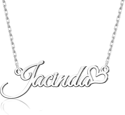 Collar con nombre personalizado, collares de plata de ley personalizados para mujer, collares con nombre personalizados, joyería de regalo para mujer