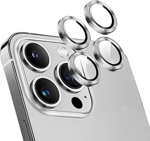 T Tersely Paquete de 4 Protector de pantalla de lente de cámara para iPhone 15 ProiPhone 15 Ultra 2023, cubierta protectora de grado de vidrio