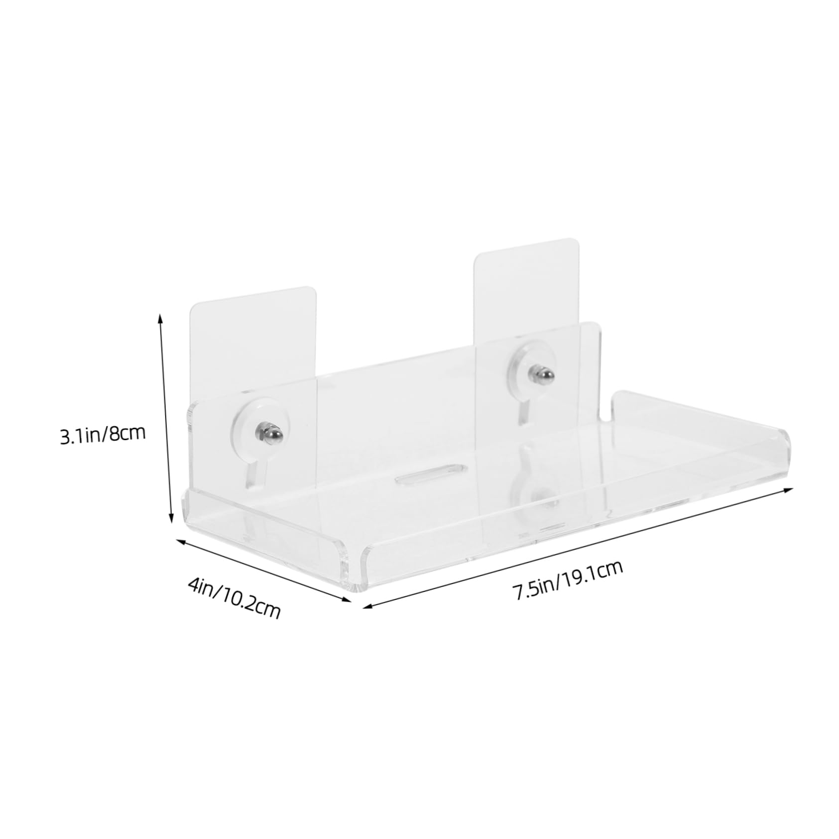 Housoutil Security Holder Wall-Mounted Floating Shelf No Drilling Acrylic Easy Install Home