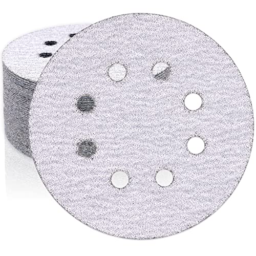 HWXINIE サンダーペーパー 125mm 丸型 サンディングディスク 8穴 マジック式 ディスクペーパー 45枚入セットサンディングペーパー(#60#80#120#180#240#320#400#600#800×各5枚)電動サンダー用サンドペーパー 金属磨き 木工DIY作業に 車の研磨