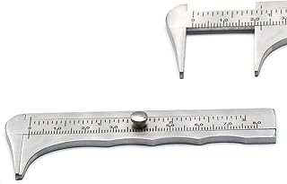 AAProTools Vernier Caliper - Digital Caliper Precise, 1Pc Stainless Steel Sliding Gauge Vernier Caliper Ruler Measuring Tool Double Scales Mm/Inch(80mm)