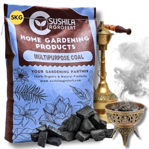 Image of Eco-Friendly Natural Wood Charcoal 5 KG | Long Burning Coal & Air Purifier Koyla for BBQ, Grilling, Cooking, Pooja, Dhoop, Havan & Gardening | Activated Charcoal for Indoor Plants