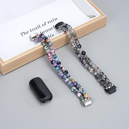 Pulsera de cuentas compatible con Fitbit Inspire 3 para mujer miniatura 6