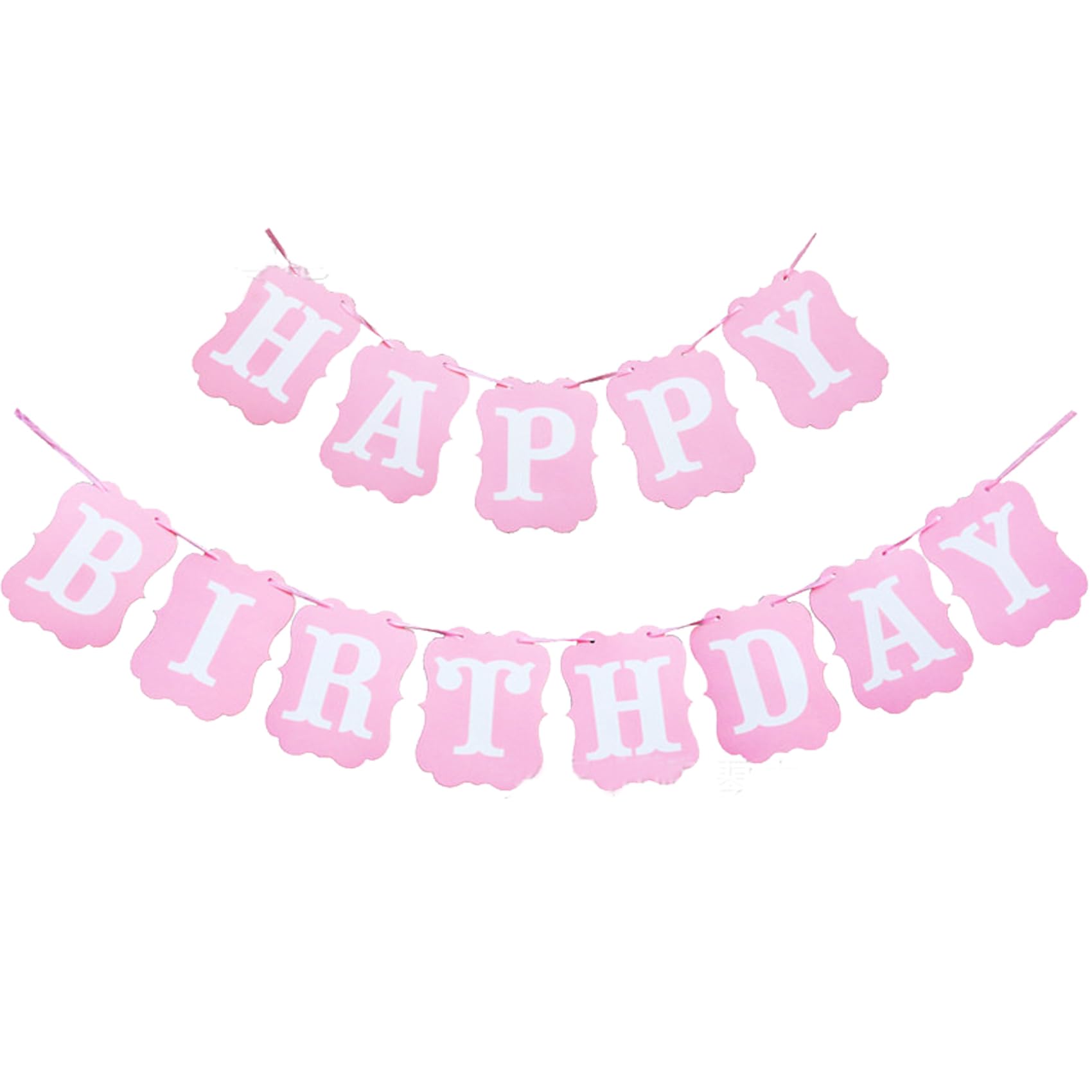 Cartel Rosa De Feliz Cumpleaños Para Decoraciones De Fiesta, Letrero De Feliz Cumpleaños, Pancarta De Feliz Cumpleaños Rosa Para Cumpleaños De Niños Y Niñas