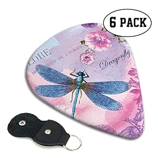 Lot de 6 médiators pour guitare acoustique, guitare électrique, basse, ukulélé Rose Fleur et libellule – Fin, moyen et… - Les Beatles, Paul McCartney, John Lennon, RIngo Starr, George Harrison Lot de 6 médiators pour guitare acoustique, guitare électrique, basse, ukulélé Rose Fleur et libellule - Fin, moyen et… – Image 2