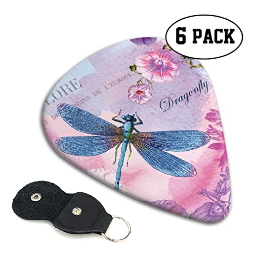 Lot de 6 médiators pour guitare acoustique, guitare électrique, basse, ukulélé Rose Fleur et libellule – Fin, moyen et… - Les Beatles, Paul McCartney, John Lennon, RIngo Starr, George Harrison Lot de 6 médiators pour guitare acoustique, guitare électrique, basse, ukulélé Rose Fleur et libellule - Fin, moyen et… – Image 3