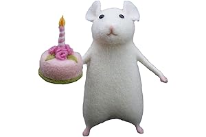 Adorable Halloween Felt Mouse with Pumpkin for a Spooky Atmosphere