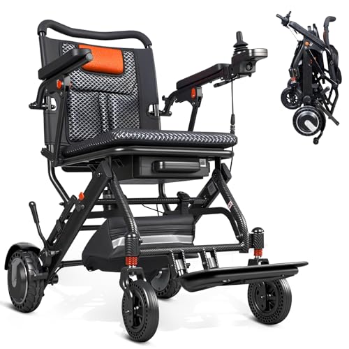 SOFTFISH Carbon Fiber Motorized Wheelchair-25 Mile Range Mobility, 20Ah 500W