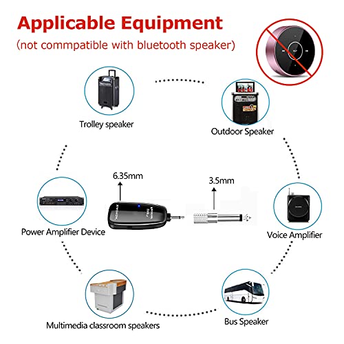 Xiaokoa N90 Uhf Wireless Instruments Microphone,Saxophone Microphone,Wireless Receiver And Transmitter,160Ft Range,Plug And Play,Great thumb #6