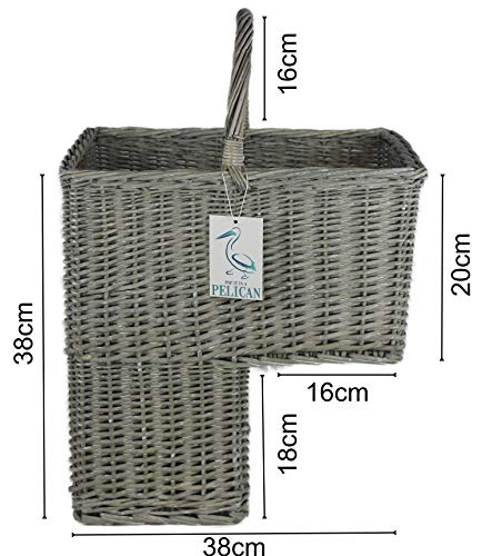 Cestino per scale o gradini grigio e marrone