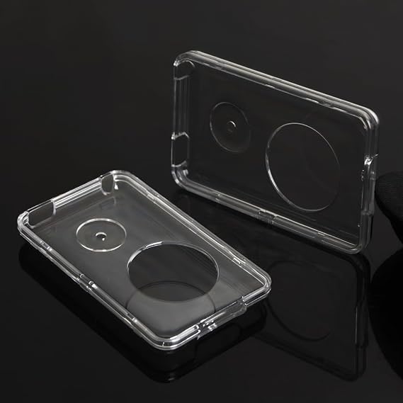 Clear Hard Snap-on Case Cover for Apple iPod Classic 6th 7th 80GB, 120GB Thin 160GB Released on 2009 + Screen Protector(10.5mm Thickness Thin Version)