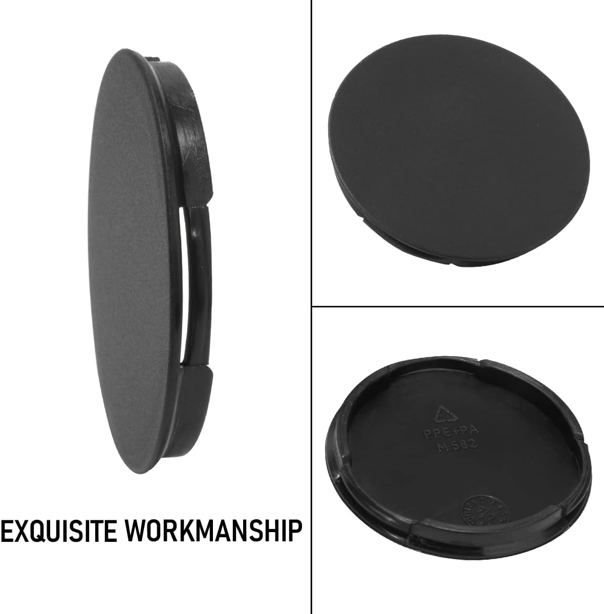 RTrhinoTuning 4 PCS 55mm Wheel Center Caps Compatible with Botticelli-3 Crono-3 Alleggerita-HLT Superturismo-LM> Ultraleggera Wheel Rim, OD: 2.15"(54.5 mm) ID: 2.05"(52 mm) Black