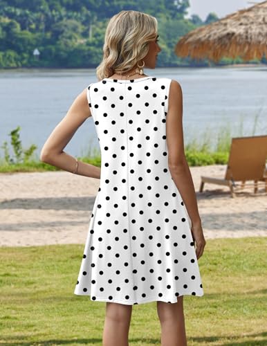 Image of Zeagoo Womens Summer Dress 2026 Sleeveless Casual A-Line Tshirt Sundresses