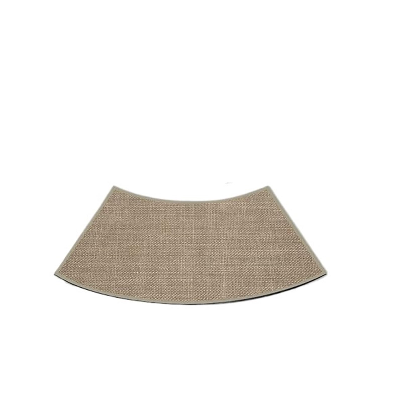 Curved bath mat with non-slip grip, ultra absorbent rug for circular shower corners