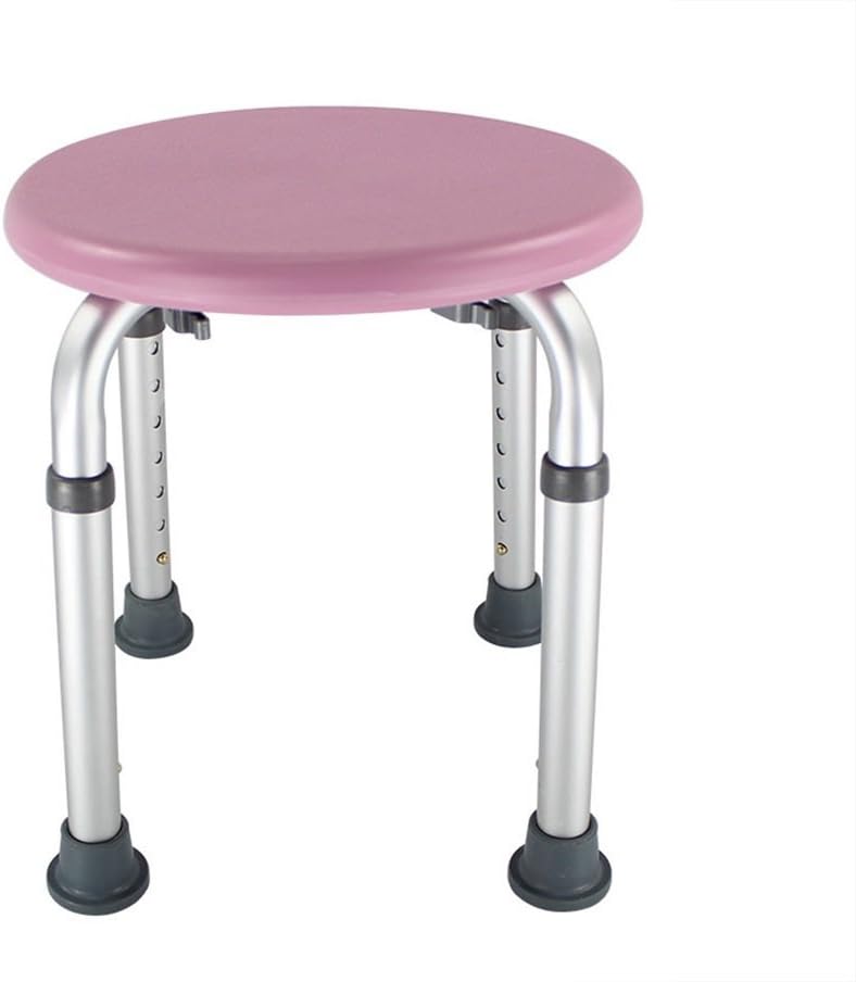 Shower stool Shower chair Bath stool Bath stool Senior citizen Bath chair Pregnant anti-slip housing Aluminum alloy Load capacity 150kg (pink)