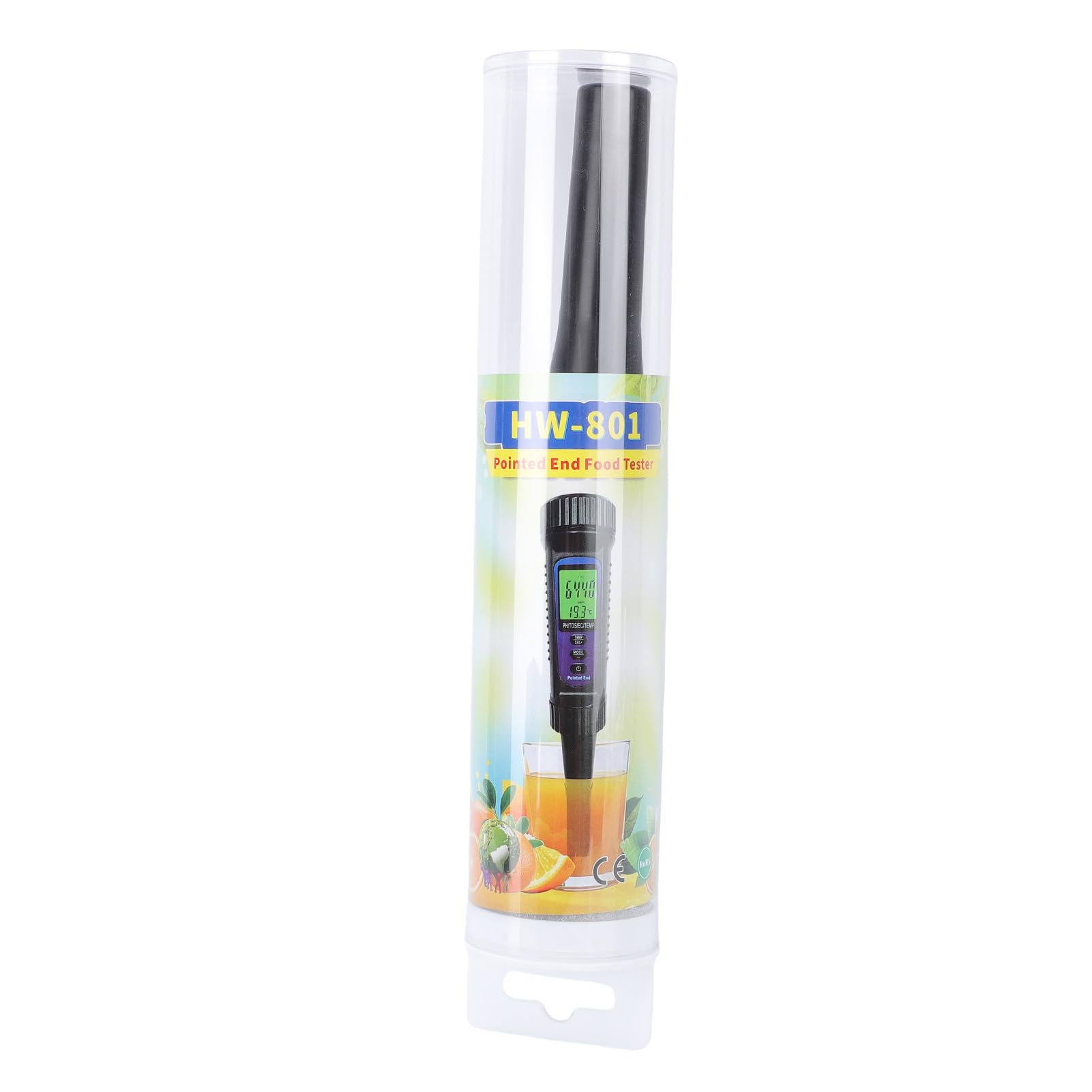 Fafeicy Misuratore di PH per Alimenti Tester Digitale TDS EC, Portatile in Plastica, Calibrazione Automatica, Multiparametro per Controllo qualità di Formaggio e Frutta e Test di Freschezza