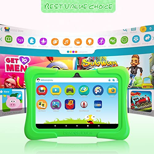 Image of Dragon Touch Y88X Pro 7 inch Kids Tablets, 2GB RAM 16GB ROM, Android 9.0 Pie Tablet, Kidoz Pre-Installed with Kid-Proof Case (Green)