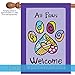 Toland Home Garden 109513 All Paws Welcome Paw Print Flag 28x40 Inch Double Sided Paw Print Garden Flag for Outdoor House Cat Dog Flag Yard Decoration