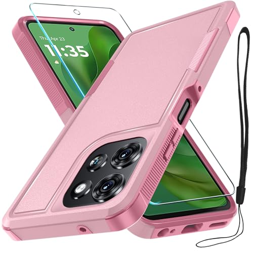 RMOCR for Moto G Power 5G 2025 Case,Full Body Heavy Duty Cover,Cute Pink