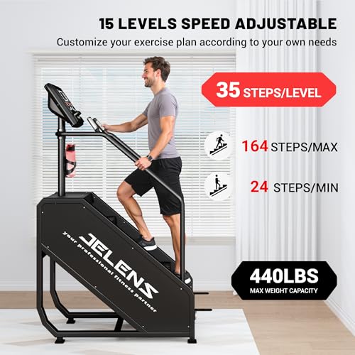 Stair Stepper Machine with LED Screen 440 LBS, Commercial Grade Stair Climber Exercise Machine for Home with 15 Resistance Levels for Cardio, 24-164 Steps/Minute - Image 4