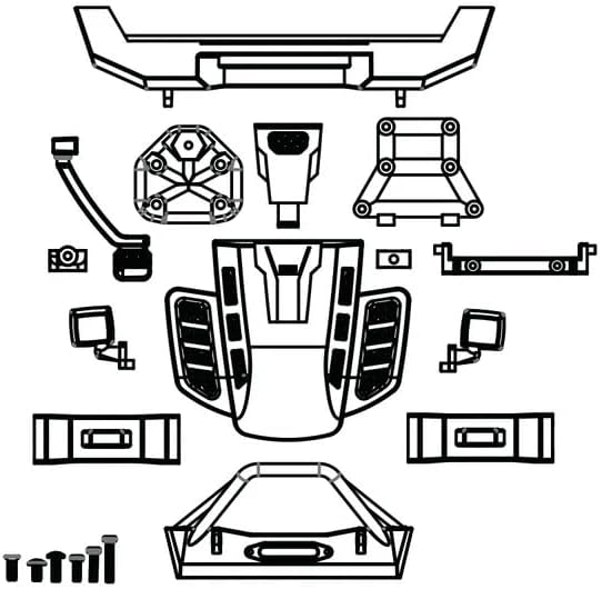 FURITEK FX118 Katana Body Parts Set - Remote Control CAR, RC Cars, RC Crawler 1/18 FX118 Katana Parts (FUR-2366)