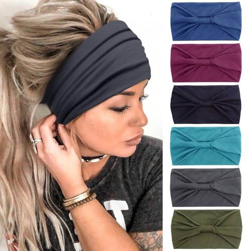 Tobeffect Headbands for Women Wide Knotted Womens Headband Turban Headwrap