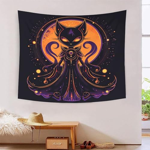 Tapisserie art mural chat 3D pour transformer l'ambiance cocooning d'une chambre