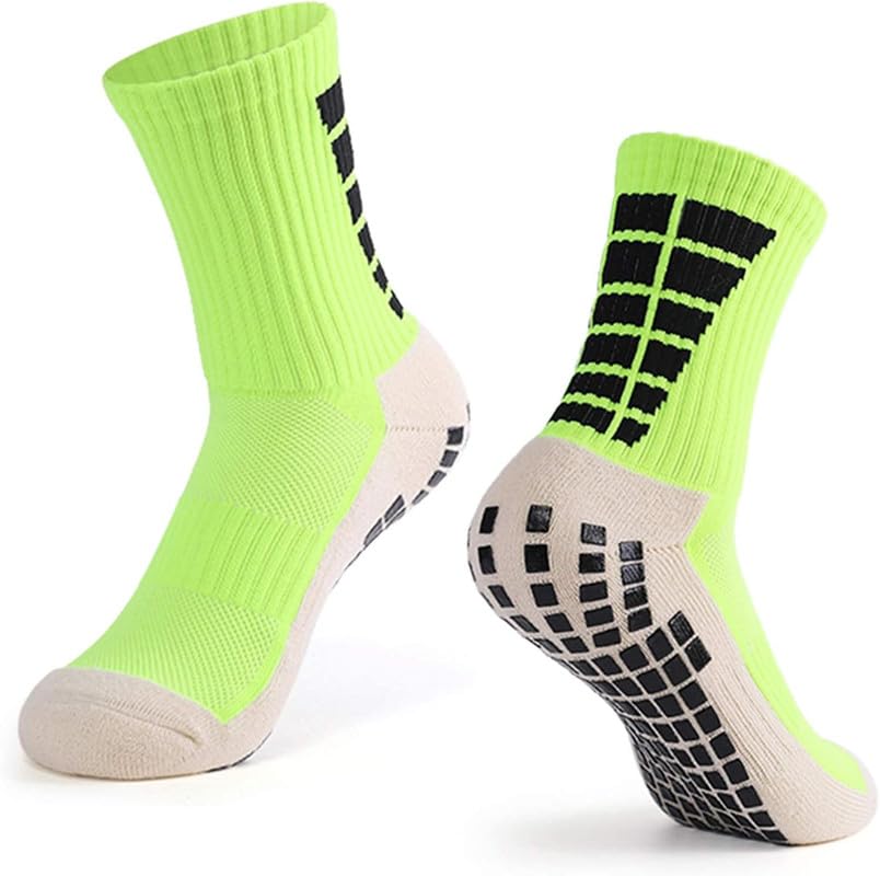 mikoniko Men's Grip Soccer Socks Anti Slip Athletic Socks Non Skid Football Basketball Socks with Grip Pads (Pack Of 01)-picture-33