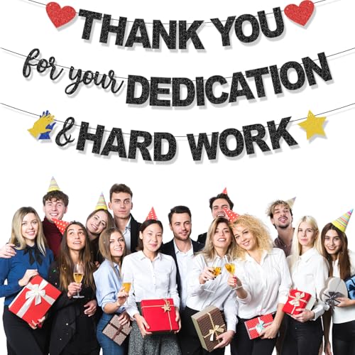 Image of We Appreciate You Thank You for All You Do Banner, Thank You for You Dedication Hard Work Appreciation Party Decorations for Teacher Employee Staff Doctors Nurse Volunteer Soldier, Appreciation Week Office Party Decorations