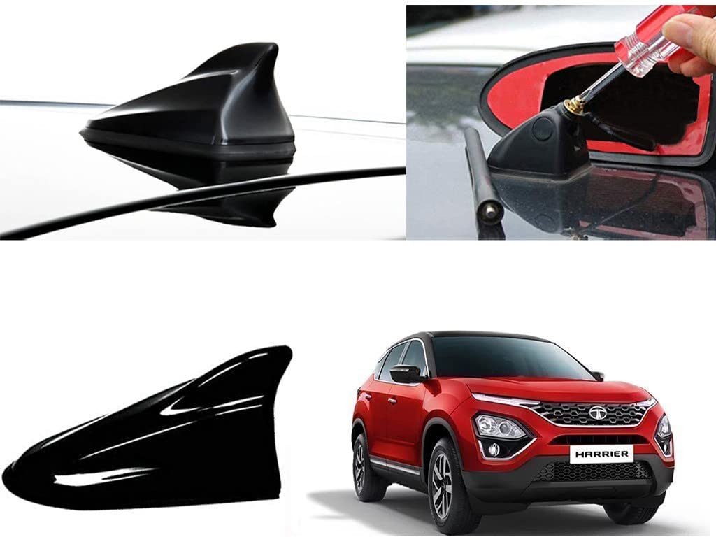 Auto Beast Shark Fin Roof top Signal Receiver Antenna for Tata Grande Dicor | Black Color Car Antenna_1Pcs