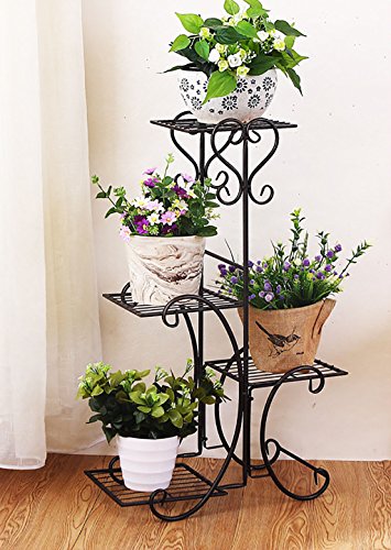 Preisvergleich Produktbild Chairs FL Blumenständer / Pflanzenstand Metall Blumenständer Eisen mehrstöckigen Erdgeschoss Blumenregal Wohnzimmer Balkon Zimmerpflanze Blumenständer Blumen Topfhalter (Farbe : Messing)