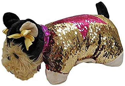 Doggie Star C-03-DS kussen Yorkshire - Yorky. goud en roze.